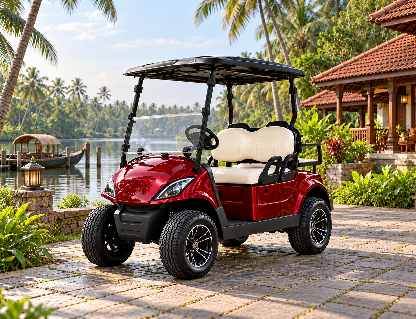 2 seater golf cart for reliable electric transportation in Karnataka